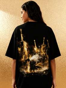 Women T-Shirts - Black - View 2