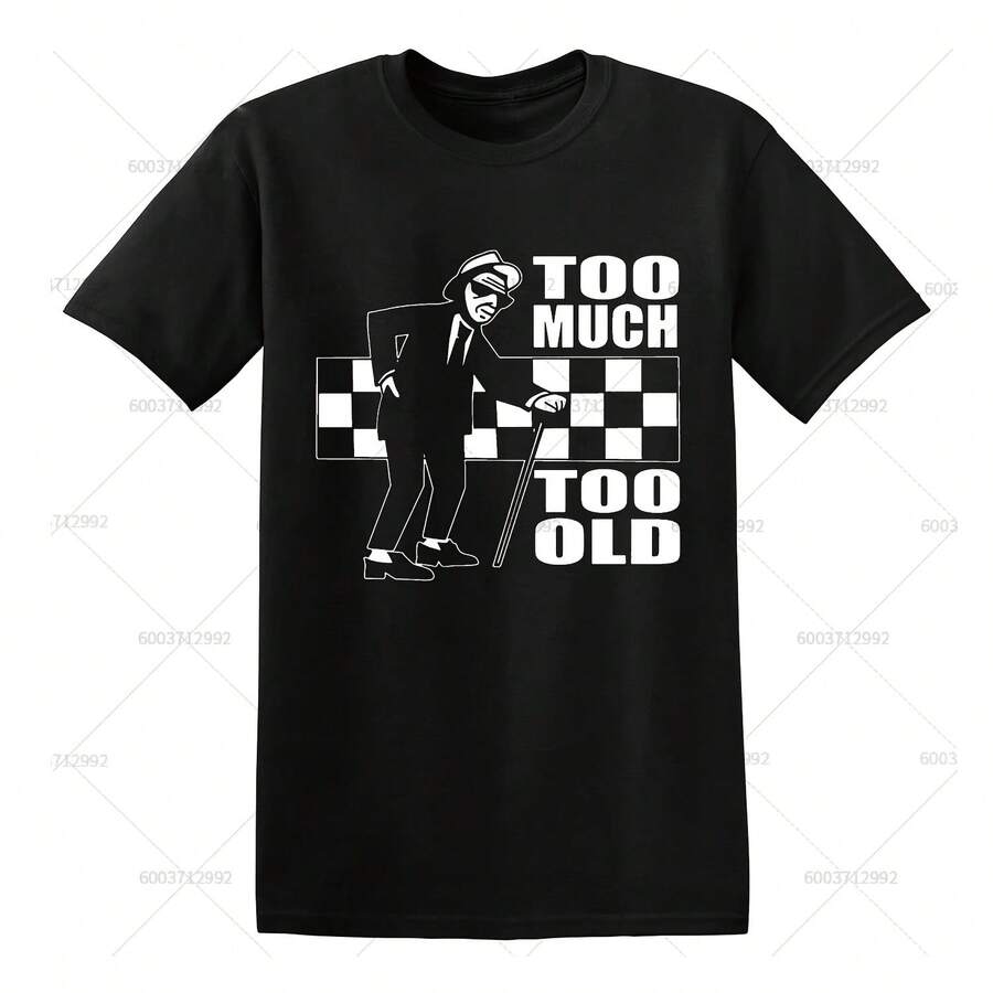 Vintage T-Shirt For Men, Hip Hop Streetwear For Women, Casual Harajuku Oversized Cotton Retro Crew Neck, Unisex Short-Sleeve Hip Hop Top. - Shape - View 1