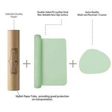 2PCS Large Rollable Desk Mat & Mouse Pad Gift Set, Suitable For Office, Home, Gaming. 8 Colors Double-Sided Non-Slip, Thick PVC Leather, Rollable Design, Suitable For Computer Desk Use. - View 17