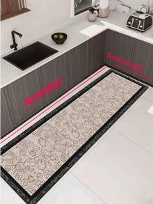 1 Pc Brown Stripes Pattern Kitchen Mat, 3.5 Mm Soft Rubber That Absorbs Water And Is Easy To Clean. Suitable For Corridors, Bathrooms, Living Rooms, Outdoor Door Mats, And Toilets. Useable Throughout The Year And For Various Holidays. - Multicolor - View 16