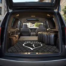 1 buah Alas Bagasi Mobil Universal, Alas Bagasi Anti Selip Tahan Air dengan Motif Cetak, Cocok untuk Dekorasi Interior Bagasi Kendaraan, Bahan Poliester, Motif "Blessed" dan Salib Hati - Diberkati - View 6