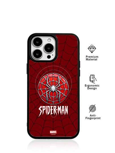 Miniso Marvel Spider Manspiderman Iron Man Cartoon Men's Phone Case With Magnetic Charging Function, Compatible With Summer Phone Cases For S22, S23, S24plus, S25,Samsung S26 Ultra Case Phone 17cases 17ProMax 17Pro 16 Pro Max/15 Plus/14/13/IP 17/15Pro/12 Pro/11/16 Plus,XR Apple Anti Fall And Anti Scratch Protective Case,