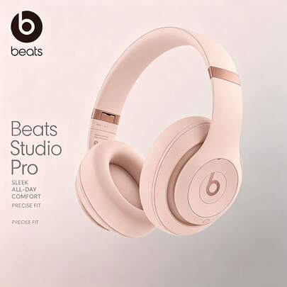 Headphone Bluetooth Nirkabel Beats Studio Pro, Peredam Kebisingan Aktif, Audio Spasial Imersif, Desain Portabel yang Dapat Dilipat, Daya Tahan Baterai Hingga 40 Jam, Kompatibel dengan Sistem iOS dan Android, Cocok untuk Penggunaan Sehari-hari saat Bepergian dan Berkomuter