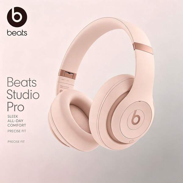Beats Studio Pro Wireless Bluetooth Headphones, Active Noise Cancellation, Immersive Spatial Audio, Foldable Portable Design, Up To 40 Hours Battery Life, Compatible With IOS And Android Systems, Suitable For Daily Commute And Travel Wear