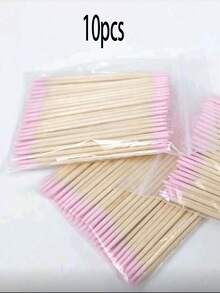 10/100/300/500pcs Double-Ended Nail Polish Applicator Sticks, Small Double-Ended Eyebrow Makeup Applicator Tools, Approx. 100pcs/Pack (Packaging Options 1/2/3/5 Packs) - / - View 12