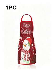 Set Of 4 Funny Christmas Aprons, A Christmas Kitchen Chef Cooking Apron, A Cute Santa Claus Baking Apron, A Christmas Party Gift Set, Suitable For Cooking, Baking, Barbecuing, And Christmas Party Decoration - Multicolor - View 7