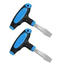 2pcs Flat Head Screwdriver, 12mm, T-Handle, Ergonomic Easy Grip Design, Plastic Handle, Suitable For Studio Photography, Blue And Black, 2pcs Set! - 2 Small Packages - View 5