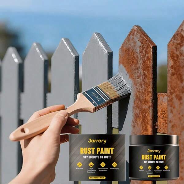 Pintura antioxidante negra blanca gris para metal acero hierro renovación de óxido brillo pulido limpieza multiusos cuidado del hogar selección diaria mantenimiento diario infraestructura mejor opción para amigos y familia vacaciones