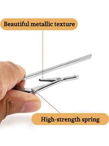 4/8 Pcs Men Classic Silver Tie Clip, 8 Styles Metal Necktie Bar Clasp, Business Wedding Formal Suit Accessory, Gift For Gentleman - Silver - View 5