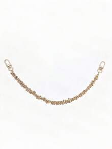 1PC Minimalist Rice Bead Detachable Bag Chain, Universal Extension Decor Chain For Handbags, Crossbody Bags Daily Decoration - Gold - View 2