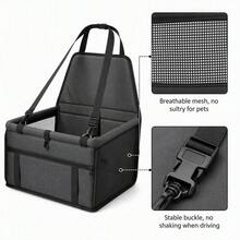 High-Quality Waterproof Pet Car Seat For Small To Medium Dogs, Portable Foldable Cat/Dog Carrier, Adjustable Straps And Secure Storage Compartment For Precise Fit To Front Seat, Stable And Non-Shaking, Suitable For Cats And Dogs Car Travel - Multicolor - View 6