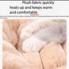 1pc Long Fur Thickened Pet Bed, Warm And Comfortable, Suitable For Large, Medium And Small Pets Indoor Cat Bed Dog Bed - White - View 9