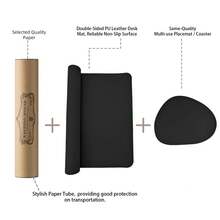 2PCS Large Rollable Desk Mat & Mouse Pad Gift Set, Suitable For Office, Home, Gaming. 8 Colors Double-Sided Non-Slip, Thick PVC Leather, Rollable Design, Suitable For Computer Desk Use. - View 15