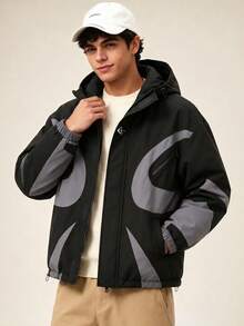 Men's Outdoor Jacket Spring/Autumn Softshell Casual Fashion Jacket Outdoor Hiking Sports Top - Black - View 1