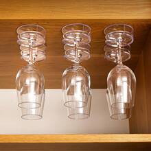 Wine Glass Rack, 1pc, Under Cabinet Mount (Transparent), No Drilling Required, Quick Installation - View 6
