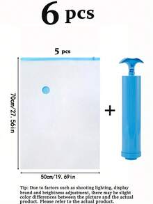 1pc/5pcs/8pcs/9pcs/13pcs, Large Vacuum Storage Bags, Transparent Compression Bags With Pump, Vacuum Transparent Compression Bags, All-Around Protection, High Sealing Ability To Isolate External Air, Effectively Prevent Moisture/Mold/Pests/Dust; High-Quality Bags, Strong Puncture Resistance, Can Resist Compression From Zippers, Buttons And Other Hard Objects; Simple Operation, No Complex Tools Needed, Can Quickly Complete Compression. With Dedicated Air Pump, Can Achieve Standardized Results. - Multicolor - View 21