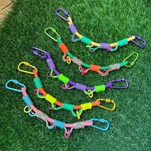 Outdoor Backpack Color Extension Decorative Lanyard, Multi-Point Hanging Ins Dopamine Color Hand-Woven Paracord, Mobile Wrist Strap, Backpack Expansion Strap, Anti-Lost Hand Carry Lanyard Decor Charm - Multicolor - View 4