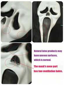 Screaming Mask - Realistic Design, High-Quality Latex Material, Excellent Role-Play Prop, Suitable For Halloween, Parties, Carnivals And Stage Performances, Perfect Holiday Gift For Friends And Family - Mask - View 3