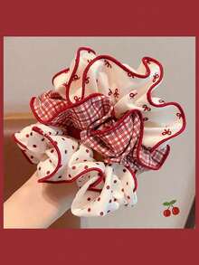 3/1 pièce Bandeau de cheveux en soie de haute qualité avec motif de points rouges, accessoire de cheveux mignon pour queue de cheval et tresse de fille, convient pour le bain, le maquillage, le lavage du visage, les accessoires de cheveux, les sports, la beauté à la maison, accessoire cadeau pour femmes, maquillage, fitness à la maison, accessoire pour femmes - Multicolore - Voir 1