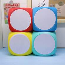 Interactive Game Prop/Reusable EVA Material Giant Dice/Party Activity Prop/Fun Classroom Teaching Aid, Writable And Erasable, Perfect For Enhancing Math And English Skills, Suitable For Educational Games, Classroom Activities, Party Games, Family Entertainment Nights, Team Building And Outdoor Activities. This Fun Dice Can Perfectly Enhance The Party Game Atmosphere, Making It The Best Holiday Gift And An Ideal Choice For Gifting To Friends And Family. - Multicolor - View 10
