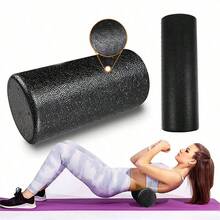 1pc Foam Roller Muscle Relaxation Hard EPP Smooth Yoga Massage Roller Leg Back Solid Fitness Roller - Multicolor - View 2