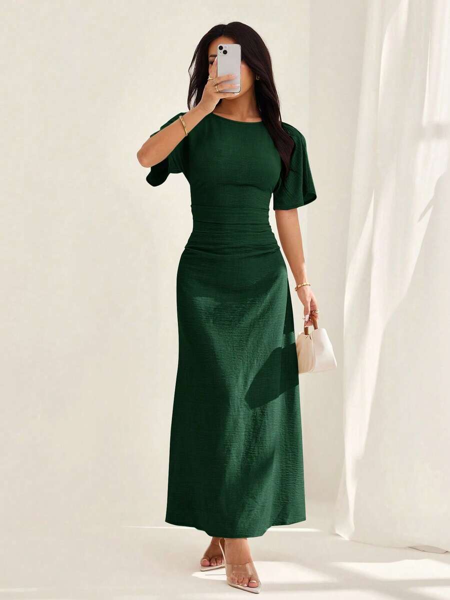 Women Long Dresses - 深綠色 - 查看 1