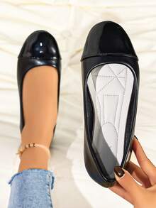 Women's Daily Hollow Jelly Wedge Shoes, Slip-On Design, Easy To Put On And Take Off, Casual Style - Black - View 4
