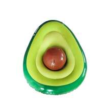 Inflatable Avocado Swim Float With Detachable Ball, PVC Adult Water Lounge Chair, Beach Swimming Floating Bed - Multicolor - View 6