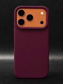 VRNOEI Casing Ponsel Matte Kreatif Minimalis Warna Burgundy Tahan Guncangan, Kompatibel dengan iPhone 17 14 13 12 11 15 16 17 Pro Max, Casing Ponsel Seri, Aksesori Casing Ponsel Unisex - Prem - View 10