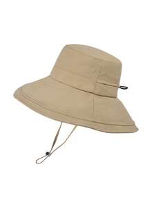JOYLORD 1pc Women's Wide Brim Sun Hat, Korean Style Versatile Minimalist Solid Color Bucket Hat For Spring/Summer Outdoor Travel Sun Protection - Multicolor - View 8