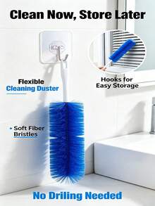 Flexible Ultra-Fine Fiber Fan And Spider Web Dusting Brush, Washable Dusting Brush, Suitable For Air Conditioner Vents, Blinds, Sofas, Cars And Furniture, Multi-Purpose Home Cleaning Tool - A - View 4
