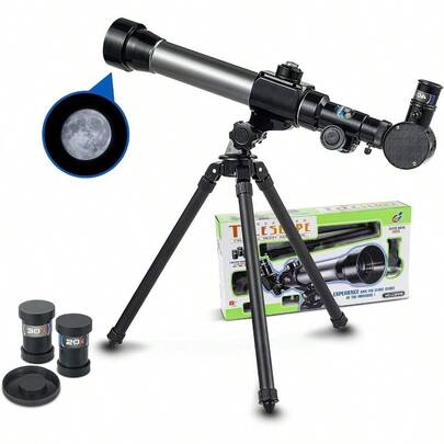 Telescopio astronómico profesional de 20x 30x 40x telescopio astronómico con trípode, portátil para principiantes