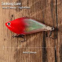 5pcs 6cm 13g VIB Hard Bait Deep Diving Rotating Lure Winter Sea Fishing Tackle For Bass Fishing - Multicolor - View 2