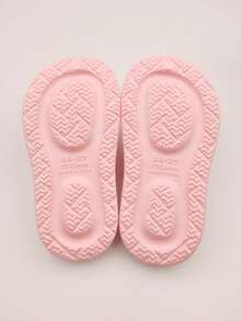 1 Pair Girls Bow Decor Flip Flops, Comfortable Breathable Flat Sandals, Suitable For Indoor/Outdoor Beach Vacation Pool Summer - Pink - View 4