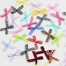 (100pcs/Pack) 3.5cm Plaid Colorful Mini Bows Ribbon Bows Gift Box Wedding Candy Box Packaging Decoration Handmade Hair Accessories - Multicolor - View 8