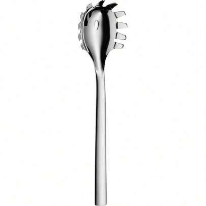 Cuchara para pasta de acero inoxidable de 12 pulgadas, cuchara y pinza pulidas para espaguetis, utensilio robusto para servir pasta y fideos, herramienta de cocina apta para lavavajillas