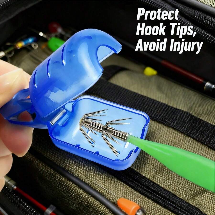 Lure Squid Needle Protective Cover, Wooden Shrimp Hook Cover, Storage Plastic Cover, Fishhook Protective Cover - Multicolor - View 1