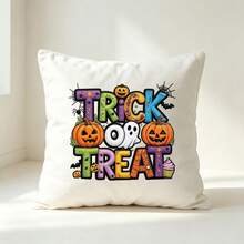 Large 25cm DIY DTF Heat Transfer Iron-On Patch, Clothing Decoration, 2D Embroidery-Style Halloween Pumpkin Pattern, Can Be Ironed And Applied To T-Shirts, Sweatshirts, Canvas Bags, Fun Print For Personalized Outfit, Suitable For Creative Handmade DIY - 25cm/9.85in - View 5