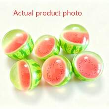 5/10/20/40pcs Watermelon Slice Bouncy Balls, Realistic 3.2cm Design, Solid Rubber, Suitable For Desk Decor, Party, Pet Play And Gashapon Prizes - Multicolor - View 8