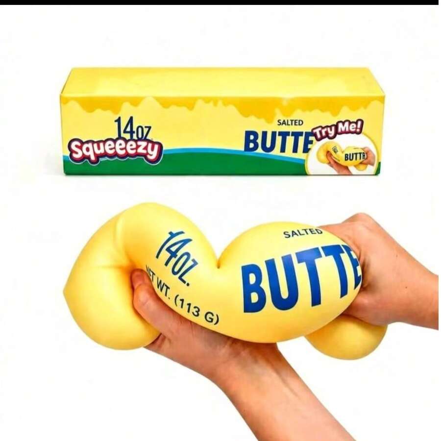 Crispy Butter Stick Squeeze Toy - Ultra-Realistic Slow Rebound Silicone Stress Relief Toy, Suitable For Desktop Pressure Relief And ASMR Sensory Play - Stress Relief Decorative Gift - 彩色 - 查看 1