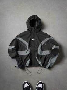 Men's Outdoor Jacket Spring/Autumn Softshell Casual Fashion Jacket Outdoor Hiking Sports Top - Black - View 2