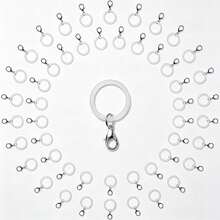 Umbrella Marker Accessories, 5pcs Set, Silicone PVC Round Buckle, Keychain, Anti-Drop Chain, Anti-Loss, Shoulder Strap, Pendant, Rain Gear Accessories, Marker, Decoration, Daily Use, Portable (Transparent White, 5pcs) - One Size - View 7