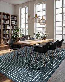 Latte&Fog Alfombras de 153 x 215 cm para Sala de Estar y Dormitorio,Moderna Abstracta Lavable, de Pelo bajo Antideslizante Estilo Boho para Sala de Estar, Oficina, Dormitorio(Negro 5x7ft) - Blanco - Ver 7
