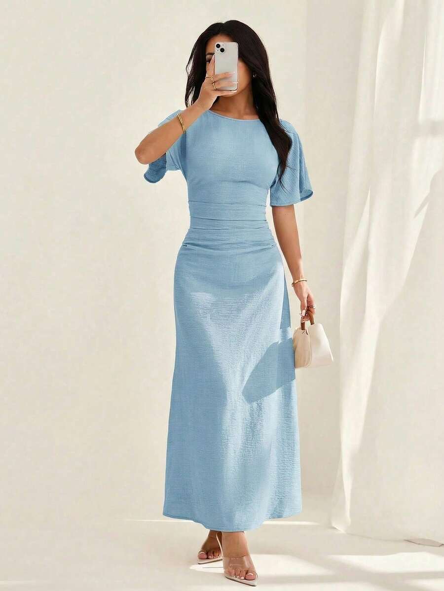 Women Long Dresses - 淺藍色 - 查看 1