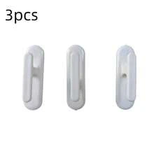 3pcs Multi-Function Self-Adhesive Hook Clips, Curtain Fixing + Cable Management 2-In-1, No Drilling Adhesive Installation Super Simple, Fix Curtains, Shower Curtains, Door Curtains, Sheer Curtains, Organize Charging Cables, Data Cables, Power Cords, Universal For Tile, Glass, Wood Wall, Mirror, Suitable For Bedroom, Kitchen, Office, Dorm, Multi-Purpose Great Value Item - View 12