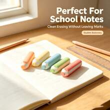 Cute Pencil-Shaped Eraser, Large Eraser, Colorful Eraser, Office Eraser, Drawing 2B Exam Eraser, Suitable For Home, Study, Office And Other Occasions. Multiple Styles, Randomly Shipped - A - View 5