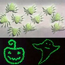 50pcs Glow-In-The-Dark Fake Spiders - Perfect For Halloween And Day Of The Dead Decorations, Indoor/Outdoor Use, Suitable For Living Room, Yard And Garden DIY - Multicolor - View 7