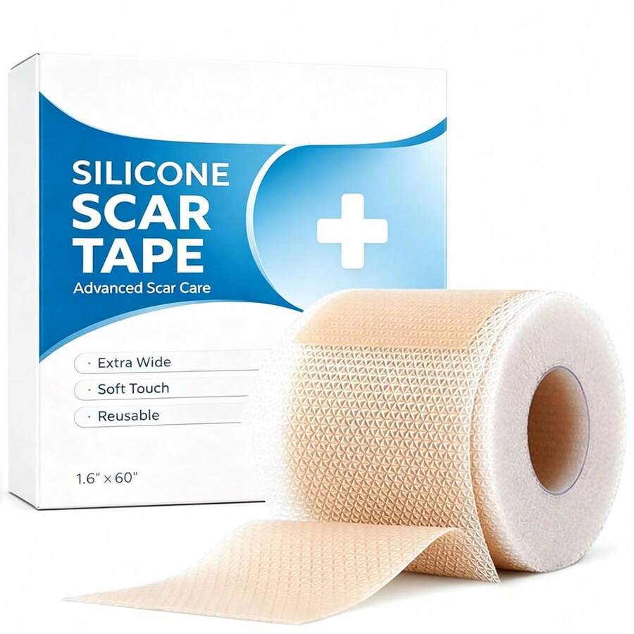 Silicone Scar Patch, Silicone Scar Sheet, Suitable For All Skin Types, Size 4*150CM, Scar Gel Patch Roll, Reusable Silicone Scar Strip, Professional Use - View 1
