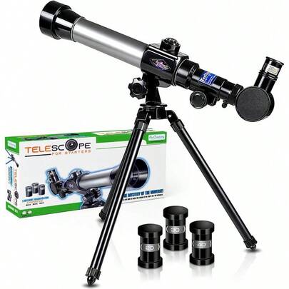 ArtCreativity Telescope for Starters Includes Tripod Stand and 20x, 30x, 40x Eyepieces Expensive Birthday Gifts for Kids Ages 3+