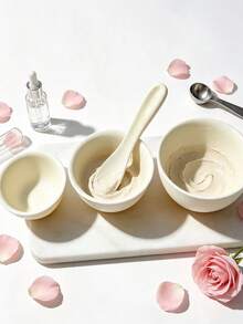 DIY Silicone Mask Bowl Set For Beauty Salon, Facial Spa Skin Care Mixing Bowl With Stirring Spoon, Reusable Soft Mud Mask Blending Tools, Portable Face Cosmetic Applicator Kit For Home Skincare(100ML/150ML/250ML) - Multicolor - View 1